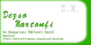 dezso martonfi business card